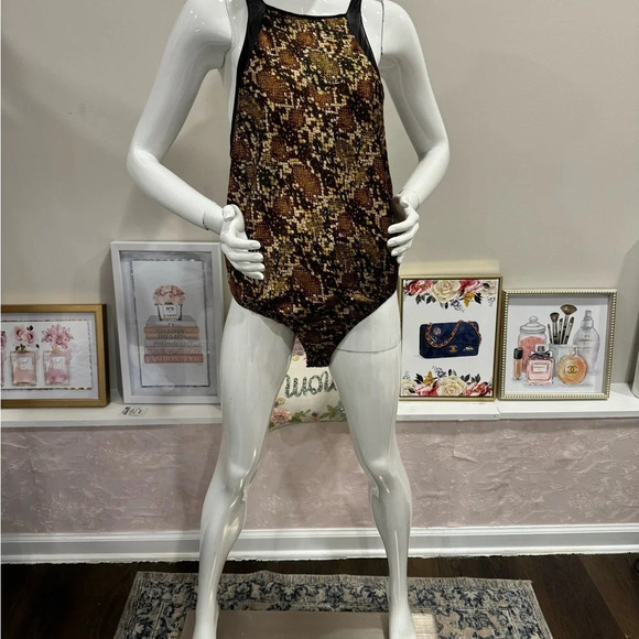 Free people Intimately Copper Snake Printed Satin
Feel Bodysuit - Picture 2 of 6
